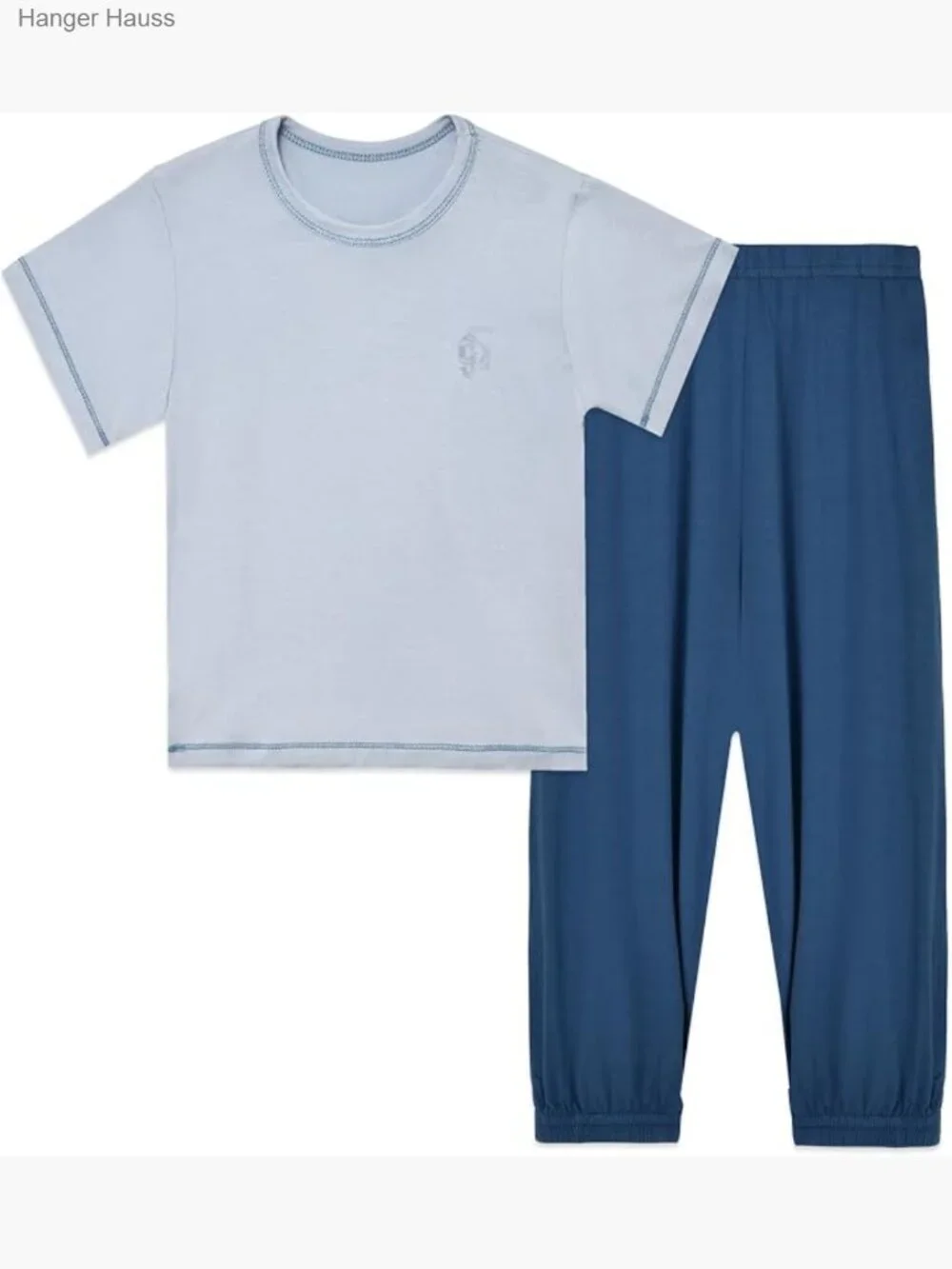 Kids Viscose Pajama Set 2pcs Short Sleeve Sleepwear Lounge Set